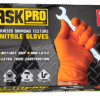A9 Raised Diamond Texture Orange Nitrile Gloves