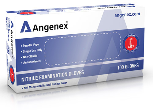 A35 Blue Nitrile Exam Gloves