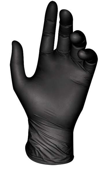 TaskPro A53 Black Nitrile Exam Gloves